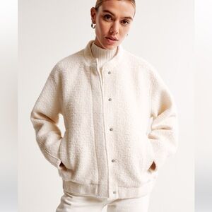 Abercrombie Wool Blend Bomber Jacket size small